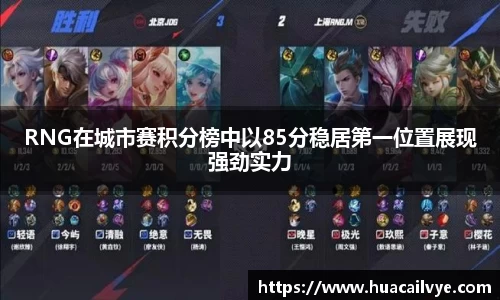 RNG在城市赛积分榜中以85分稳居第一位置展现强劲实力